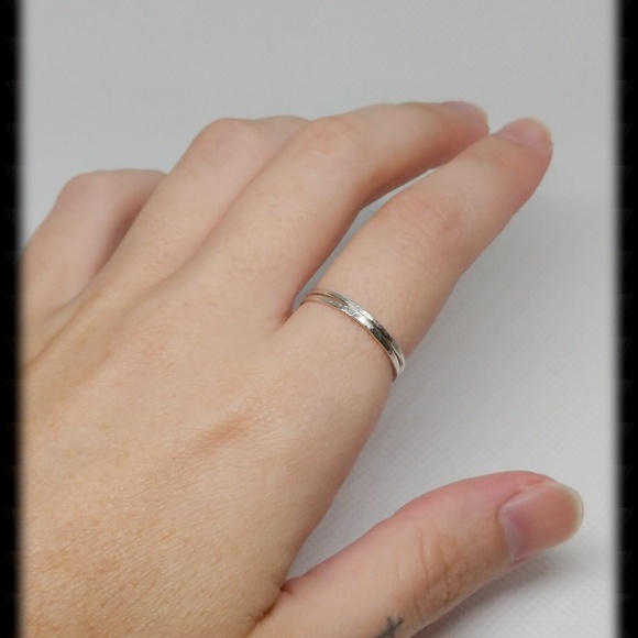 Hammered Sterling Silver Stacking Rings - Picture 2 of 4